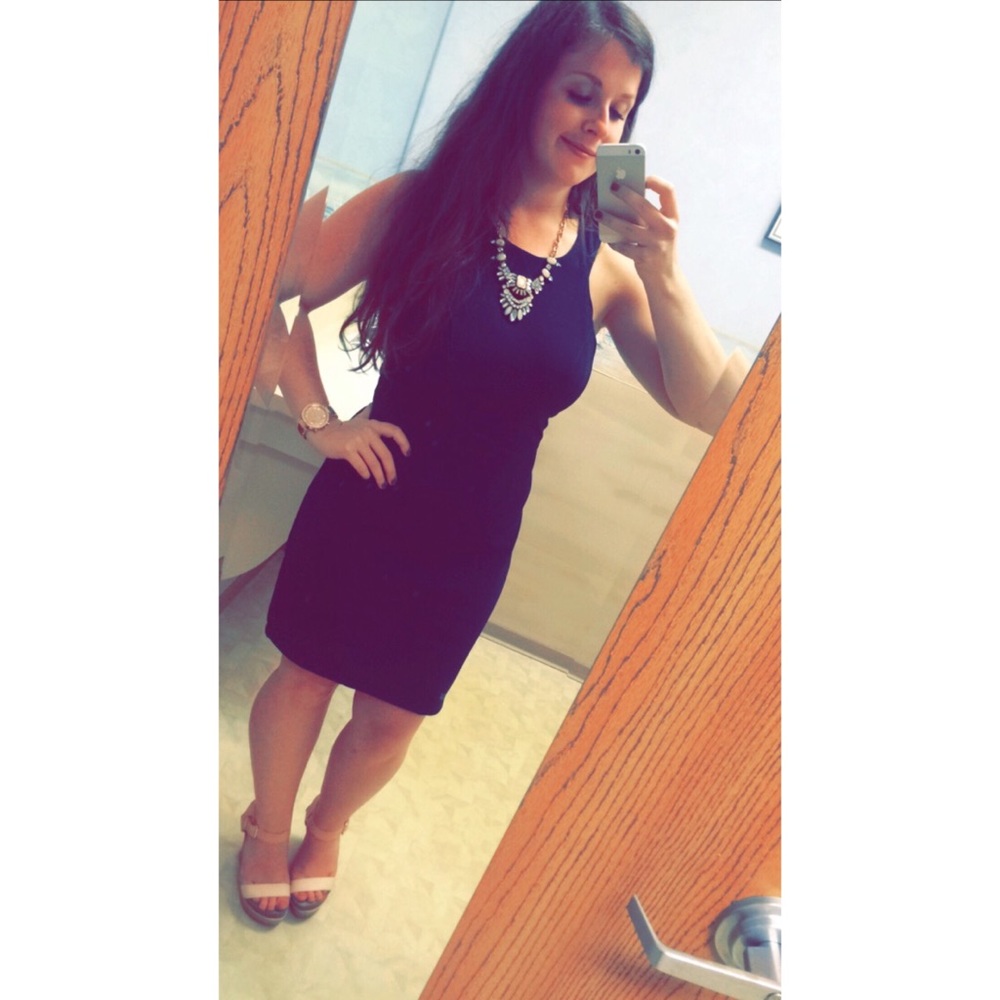 Navy Racer Back Dress 🌃 - Picture 2 of 8